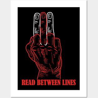 between lines (white) Posters and Art